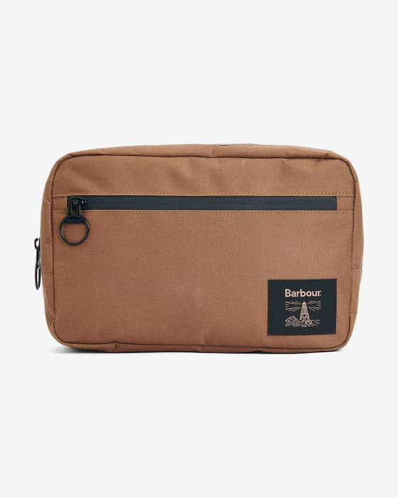 Neceser Barbour Field Canvas marrón claro negro