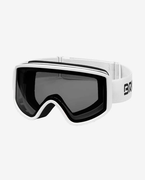 Briko Homer Ski Goggles White Matte with Silver Mirrored Lens