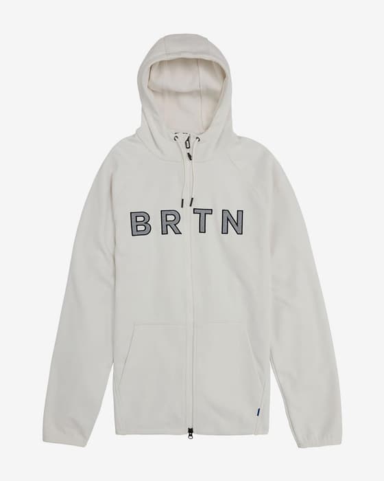 Sudadera con capucha Burton Crown Full Zip blanco
