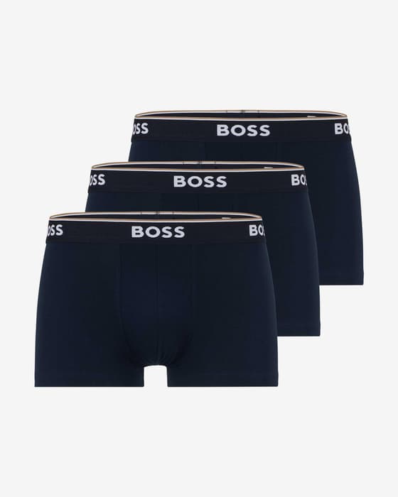 BOSS Power Logo Boxershorts dunkelblau (3er-Pack)