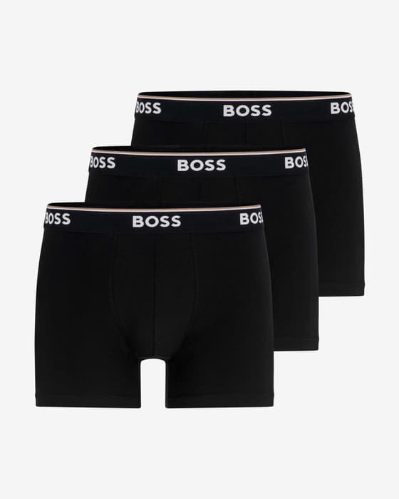 Boxer BOSS Power Logo Cotton noir (3 unités)
