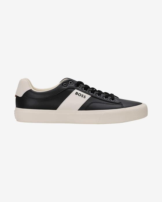 Zapatillas BOSS Stripe Logo negro blanco
