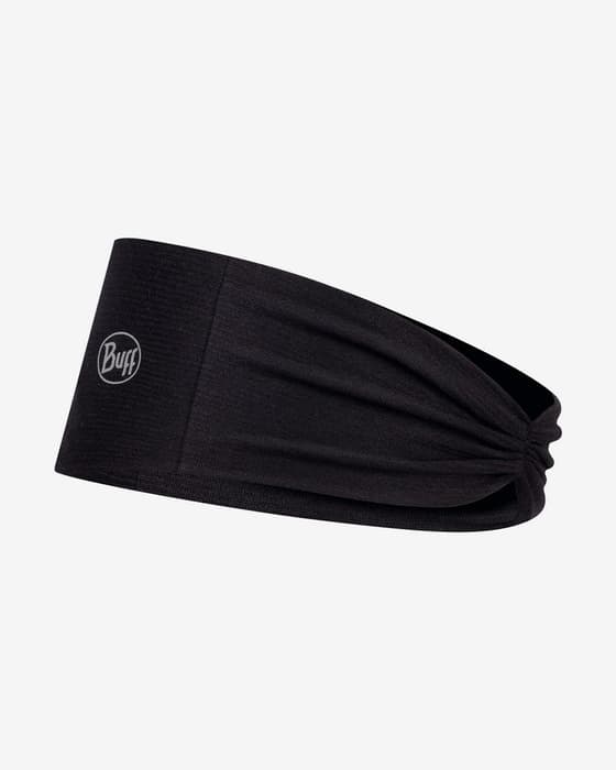 Buff Tappered Coolnet UV Headband Solid Black