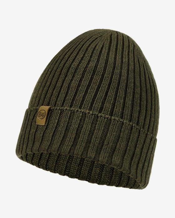 Gorro Buff Merino Wool Knit Norval Forest verde oliva mujer