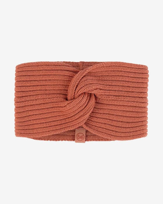 Cinta para la cabeza Buff Knitted Norval rojo anaranjado