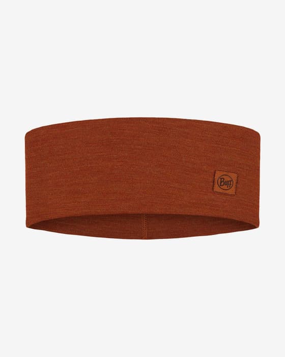 Cinta para la cabeza Buff Merino Wide marrón teja