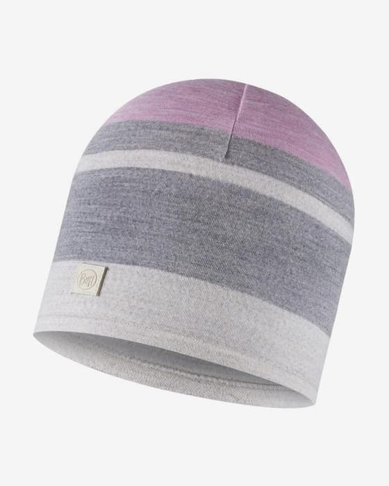 Gorro Buff Merino Move gris claro violeta