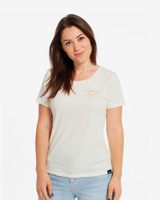 T-shirt BuddySwim The Sea Lovers Co manche courte blanc femme