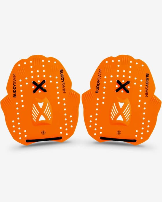 Palas de natación BuddySwim Power Paddles naranja