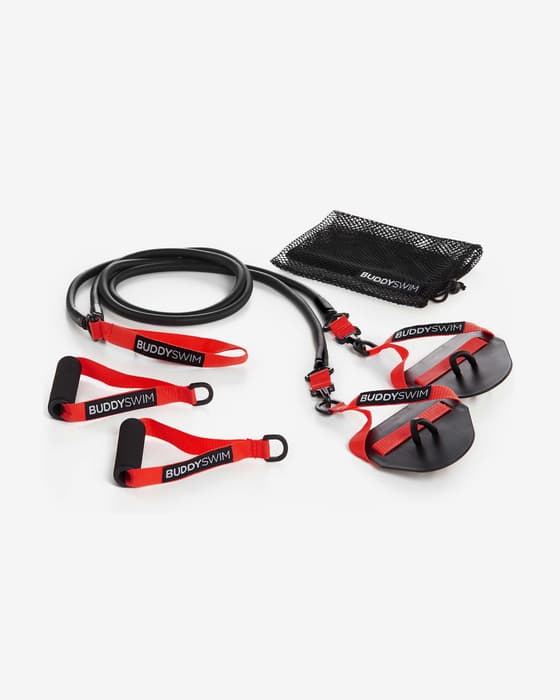 BuddySwim Super Stroke Dryland koorden zware elastiekjes zwart rood