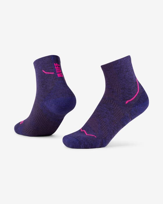 Calcetines Buff Dryflx Quarter azul oscuro fucsia