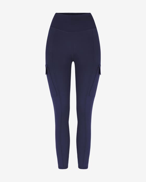Born Living Yoga Cargo Damen-Leggings Dunkelblau