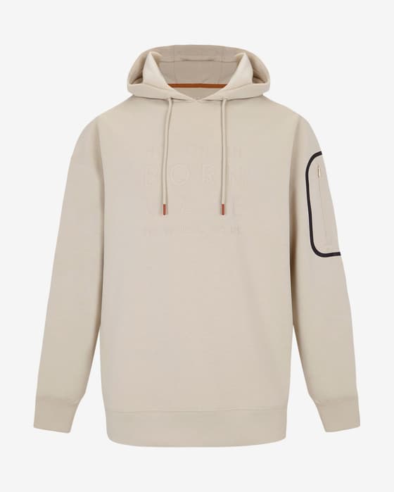 Born Living Yoga Waikato Hoodie cremeweiß