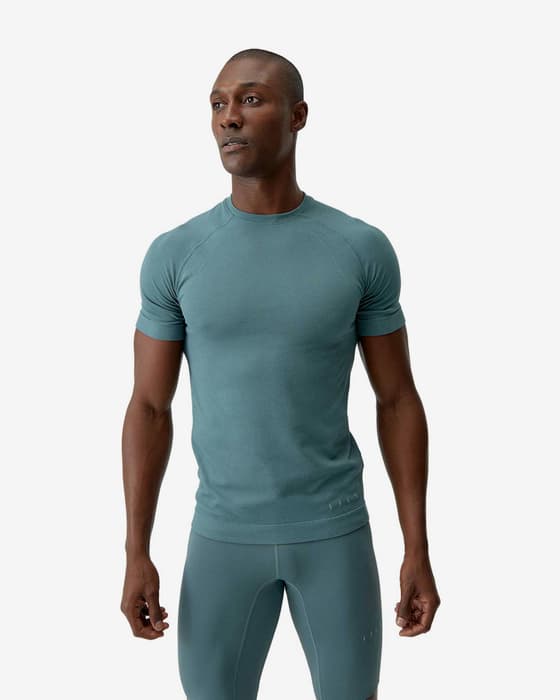 Camiseta Born Living Yoga Otawa manga corta verde turquesa