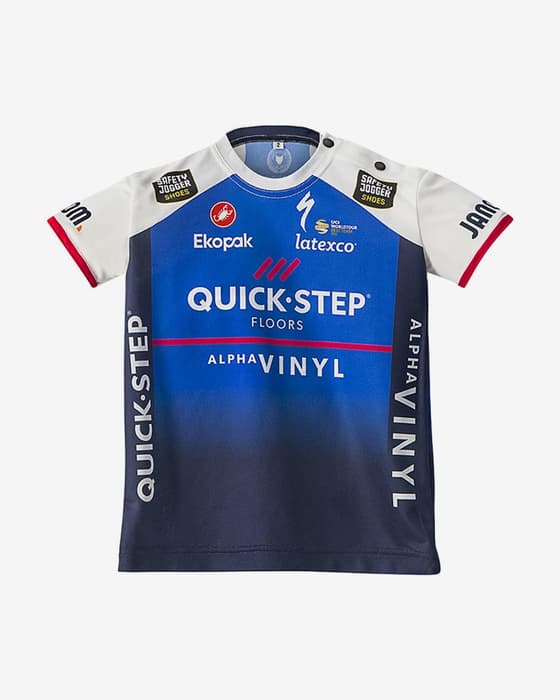 Camiseta Deceuninck Quick-Step 2022 manga corta azul infantil