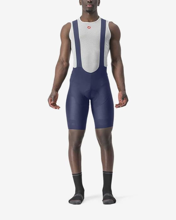 Castelli Superleggera Rosso Corsa Bib Shorts Deep Blue