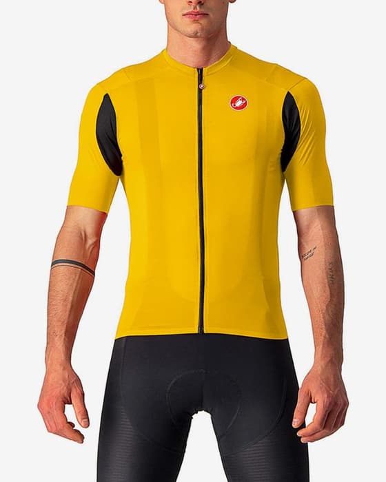 Maillot Castelli Superleggera 2 manche courte jaune safran