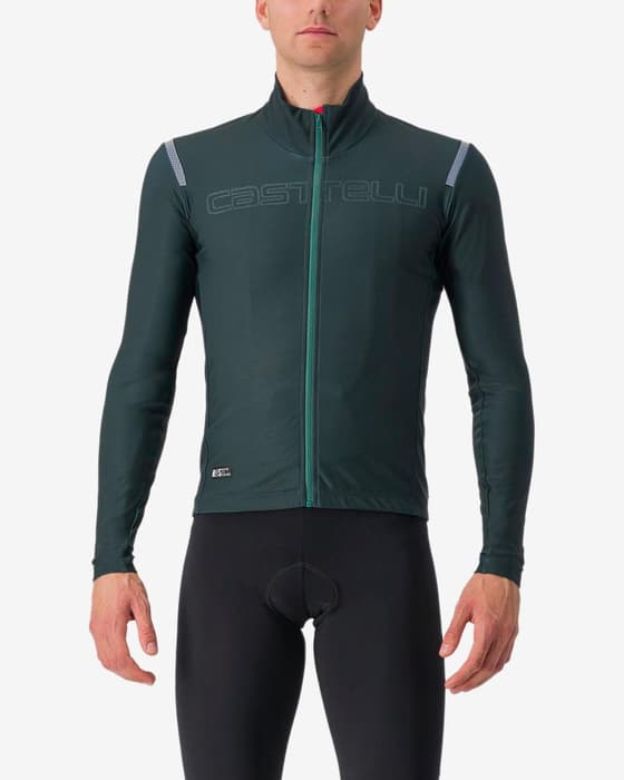Maillot Castelli Tutto Nano RoS Rosso Corsa manche longue vert pin