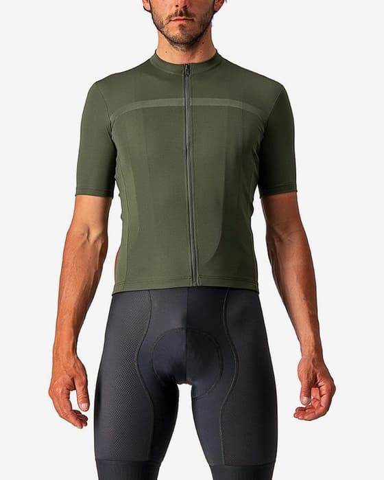 Maillot Castelli Classifica manche courte vert foncé