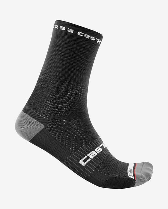 Calcetines Castelli Pro 15 Rosso Corsa negro