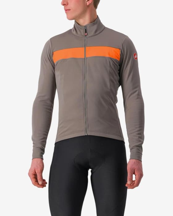 Chaqueta Castelli Raddoppia 3 GORE-TEX INFINIUM™ gris níquel naranja