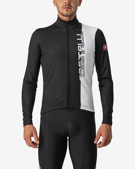 Maillot Castelli Traguardo manga larga negro blanco