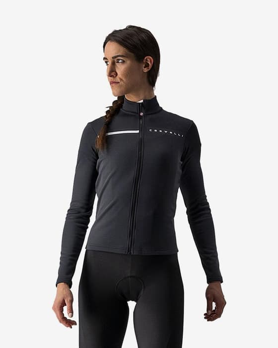 Maillot Castelli Sinergia 2 manga larga negro blanco mujer