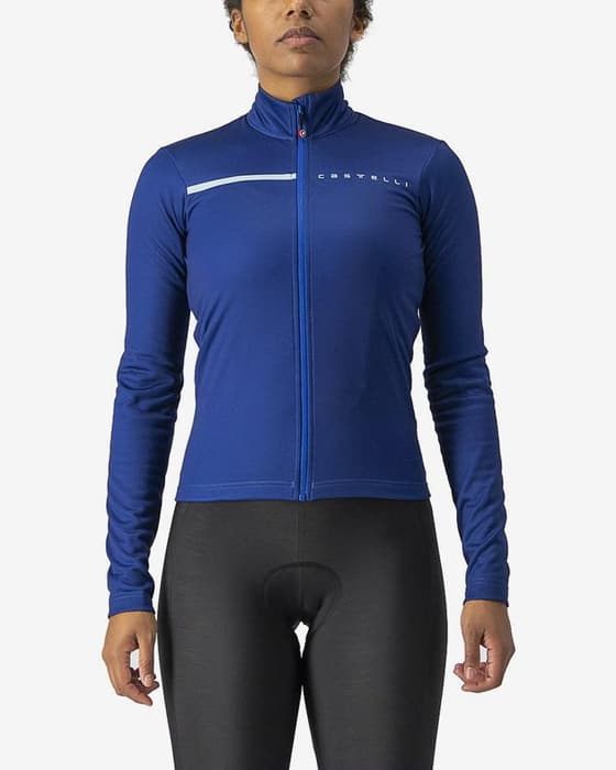 Maillot Castelli Sinergia 2 manga larga azul intenso mujer