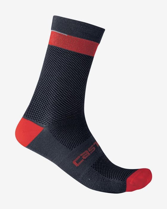 Calcetines Castelli Alpha 18 PrimaLoft azul marino rojo