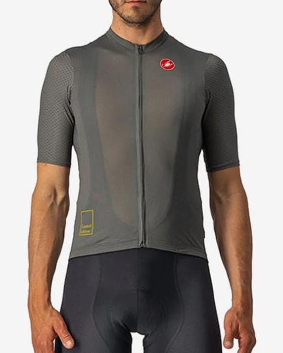 Maillot Castelli Breathe Attack manche courte vert grisé foncé