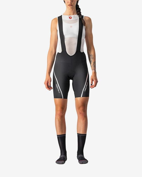 Castelli Velocissima 3 Bib Shorts Black Silver Women
