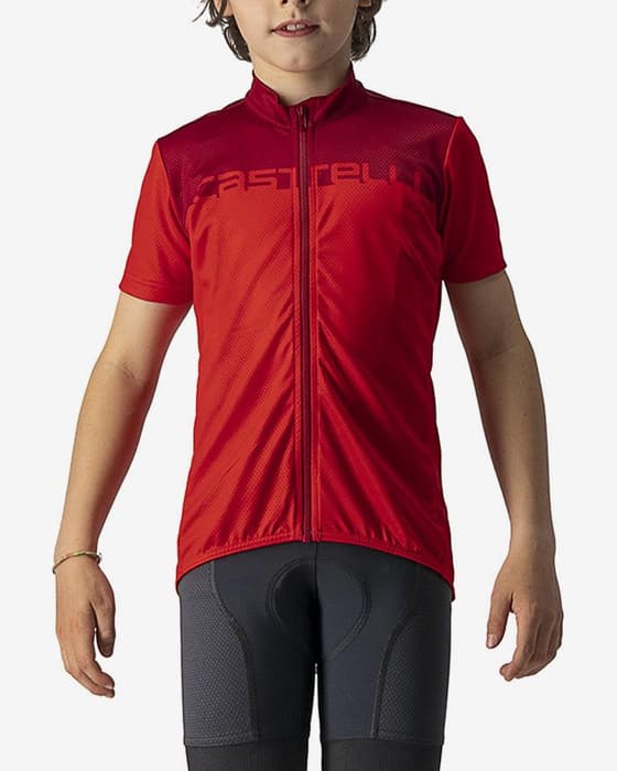 Maillot Castelli Neo Prologo manche courte rouge enfant