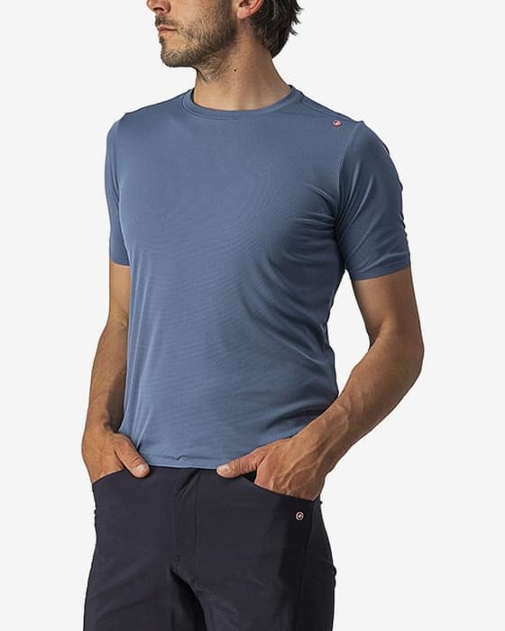 Camiseta Castelli Tech 2 manga corta azul acero claro