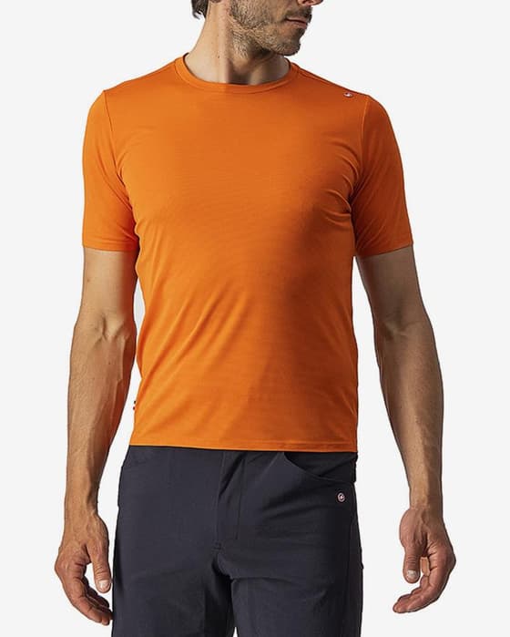 Camiseta Castelli Tech 2 manga corta naranja óxido