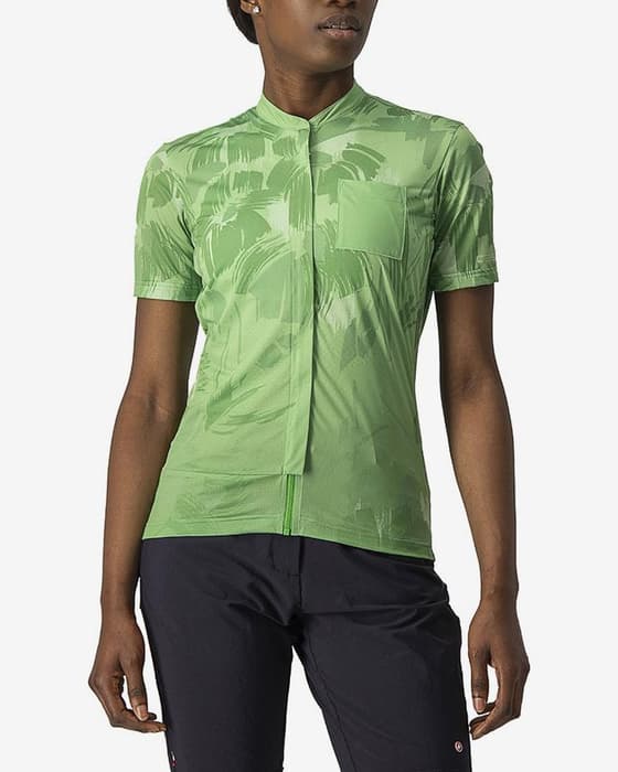 Maillot Castelli Unlimited Sentiero manche courte vert émeraude femme