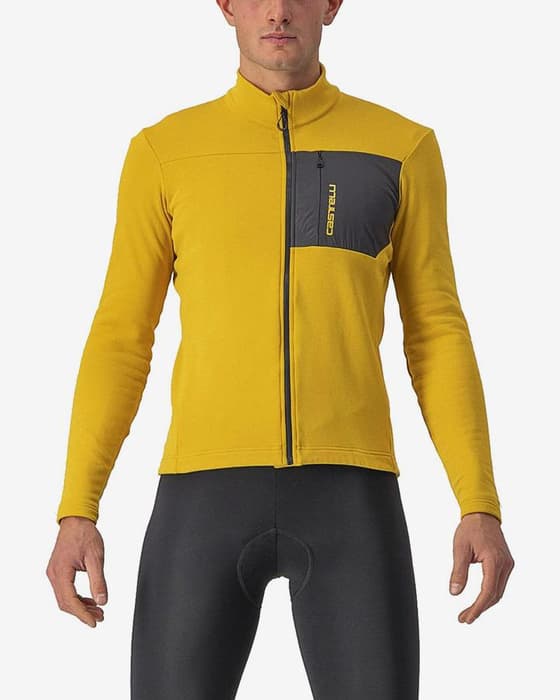 Maillot Castelli Unlimited Trail manche longue doré gris foncé