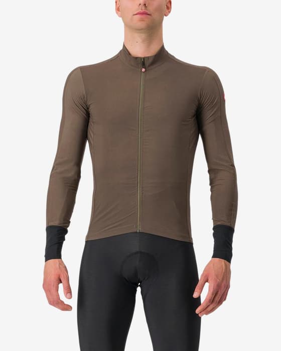 Maillot Castelli Flight Air manche longue marron gris