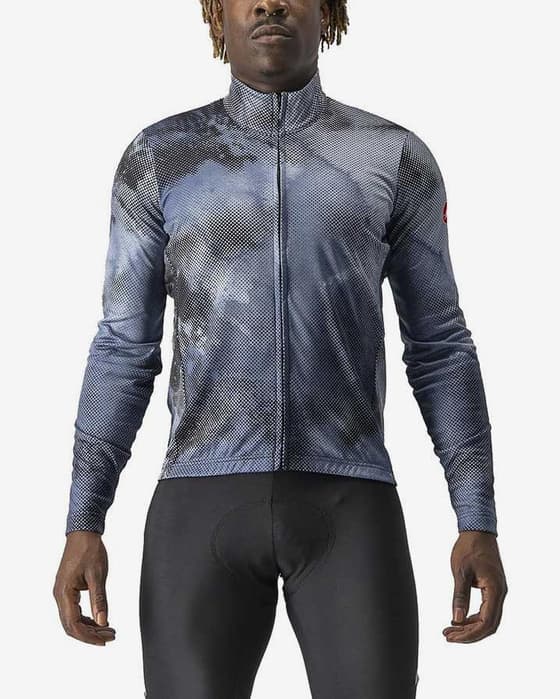 Maillot Castelli Ventaglio manga larga azul celeste