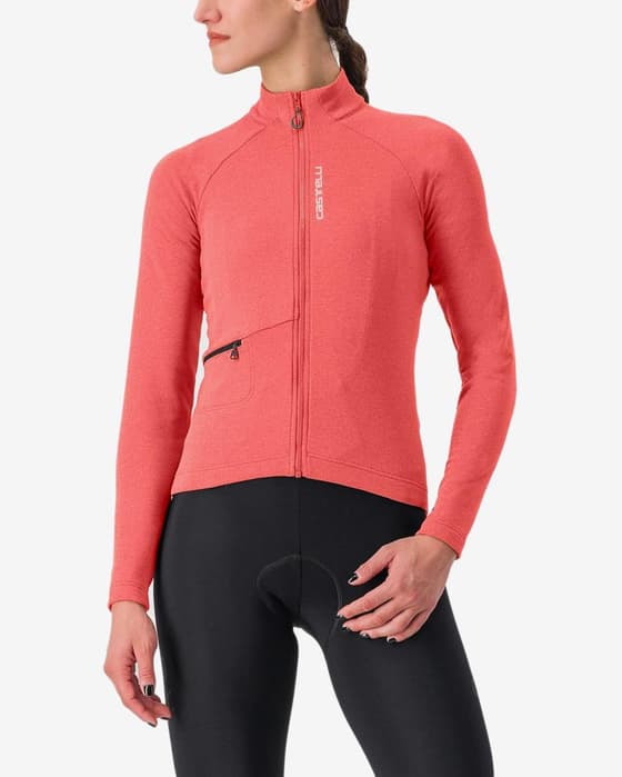 Maillot Castelli Unlimited Trail manche longue vieux rose femme