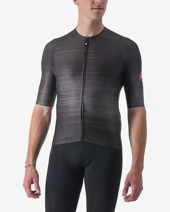 Maillot Castelli Aero Race 6.0 Rosso Corsa manche courte noir clair