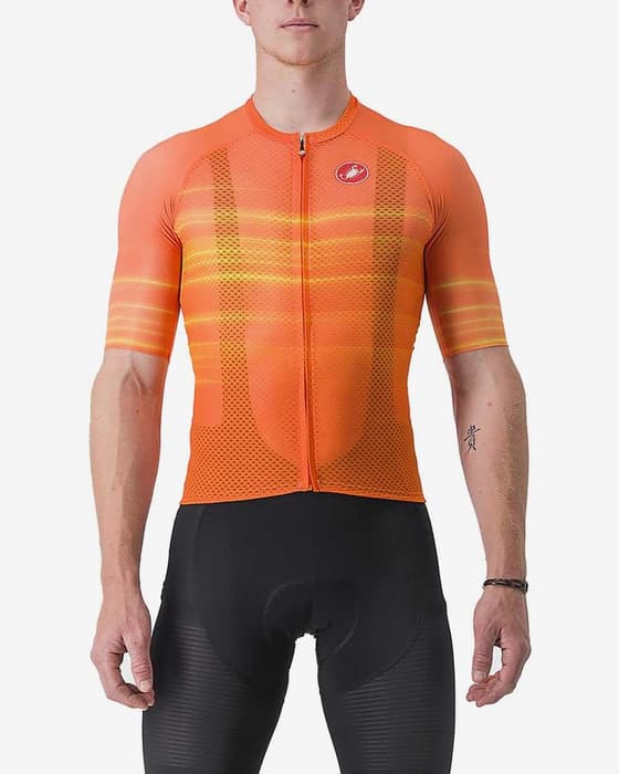 Maillot Castelli Climber's 3.0 SL2 Rosso Corsa manche courte orange