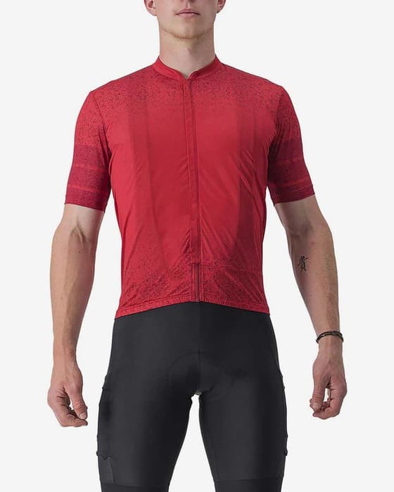 Maillot Castelli Unlimited Terra manche courte rouge foncé