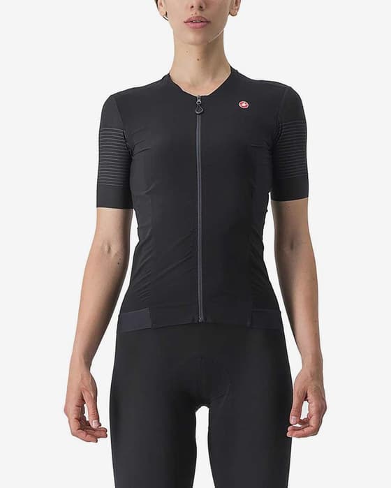 Maillot Castelli Premio manche courte noir clair femme