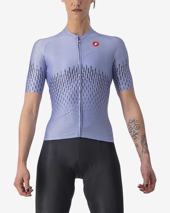 Maillot Castelli Aero Pro Rosso Corsa manche courte violet bleu femme