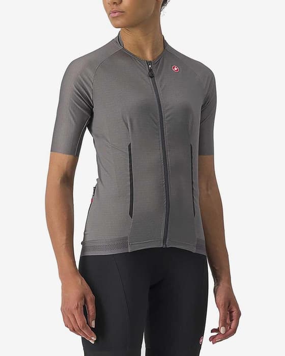Maillot Castelli Endurance manga corta gris mujer