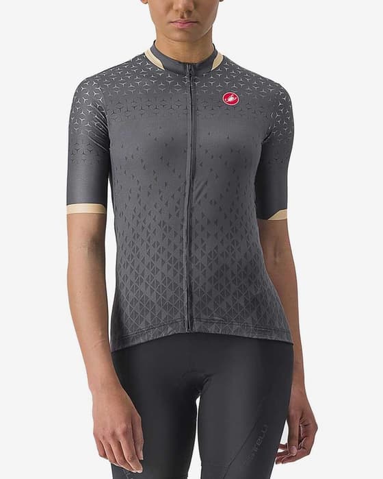 Maillot Castelli Pezzi manche courte gris foncé femme