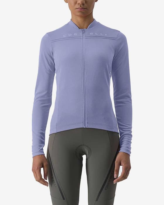 Maillot Castelli Anima 4 manche longue violet bleu femme