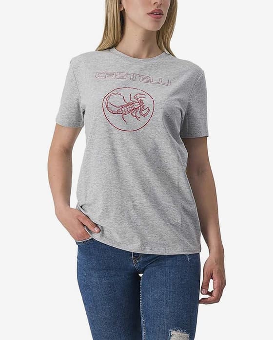 Camiseta Castelli Pedalare manga corta gris claro mujer