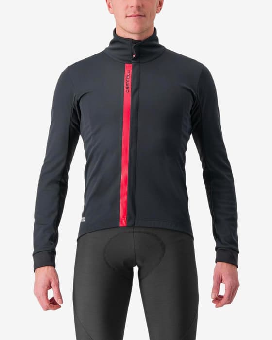 Chaqueta Castelli Entrata GORE-TEX INFINIUM™ negro claro rojo