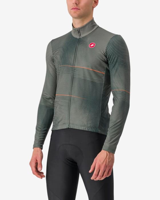 Maillot Castelli Raffica manche longue vert foncé